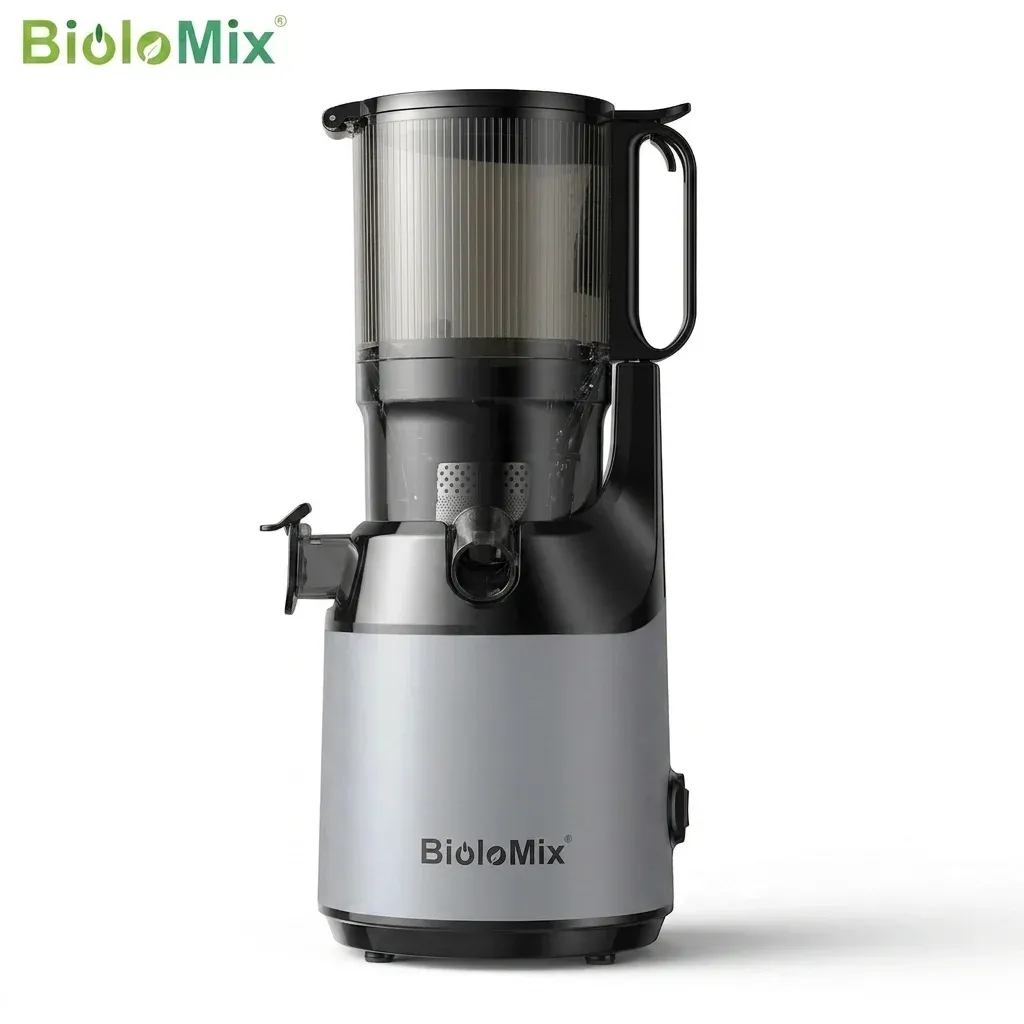 BioloMix slowjuicer met brede vulopening