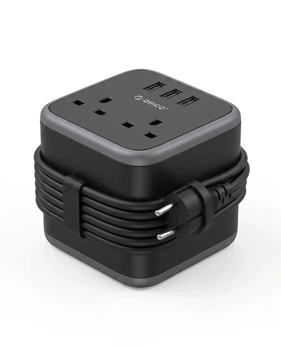ORICO reisstekkerdoos met USB en stopcontacten