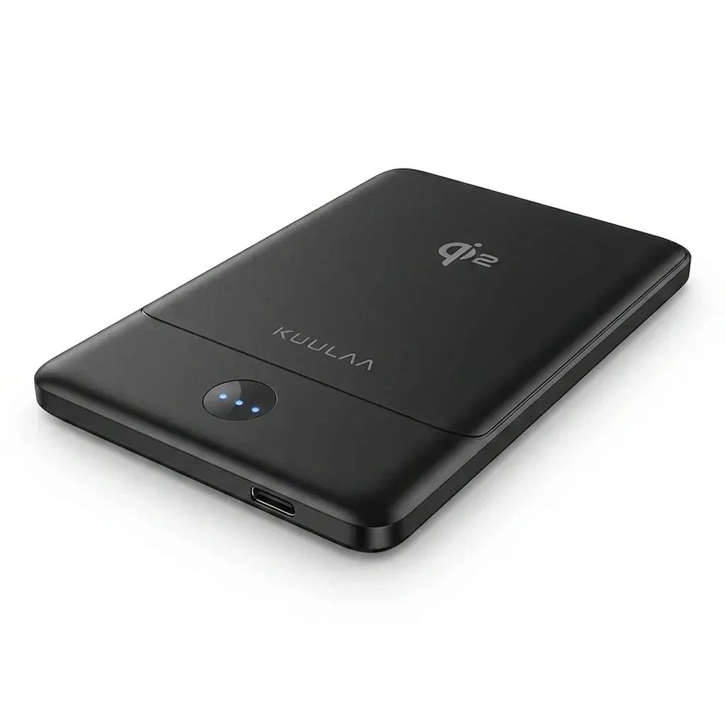 KUULAA Qi2 magnetische powerbank 5000 mAh met 15W draadloos laden