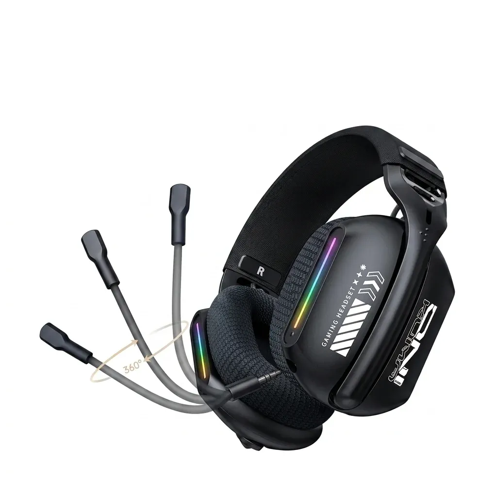 Onikuma GT808 gamingheadset met RGB en microfoon