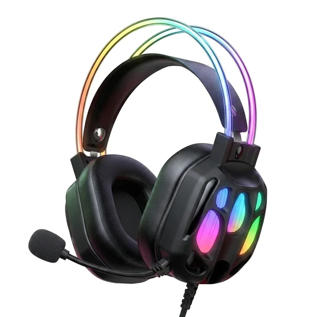 אוזניות גיימינג ONIKUMA חוטיות עם RGB
