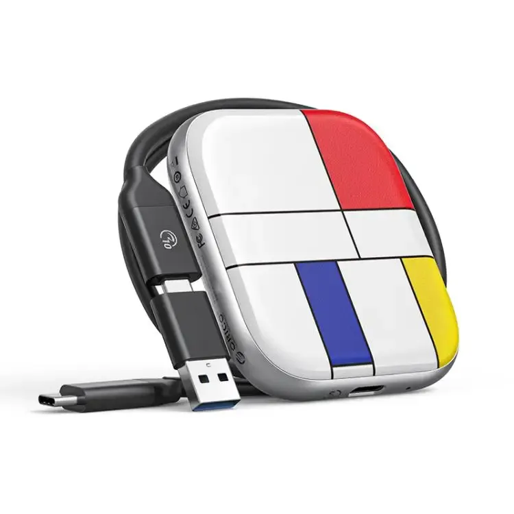 ORICO H5 compacte Type-C externe SSD 128GB in Mondriaan-stijl