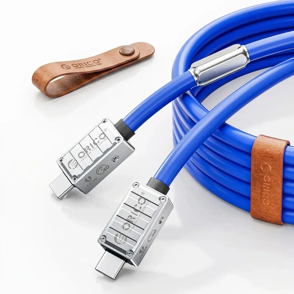 כבל ORICO USB4 סיליקון כחול 240W