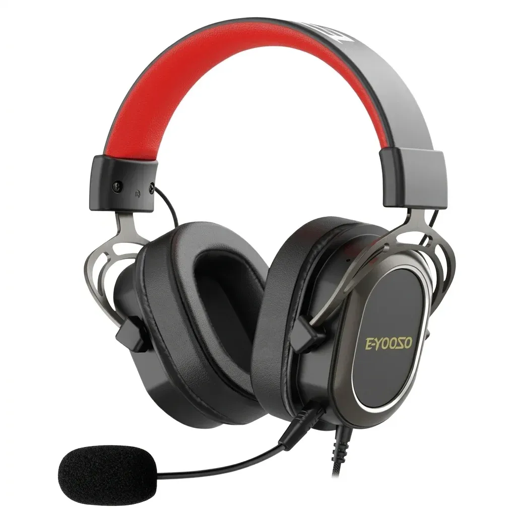 Bedrade gamingheadset met 3,5 mm-aansluiting en microfoon