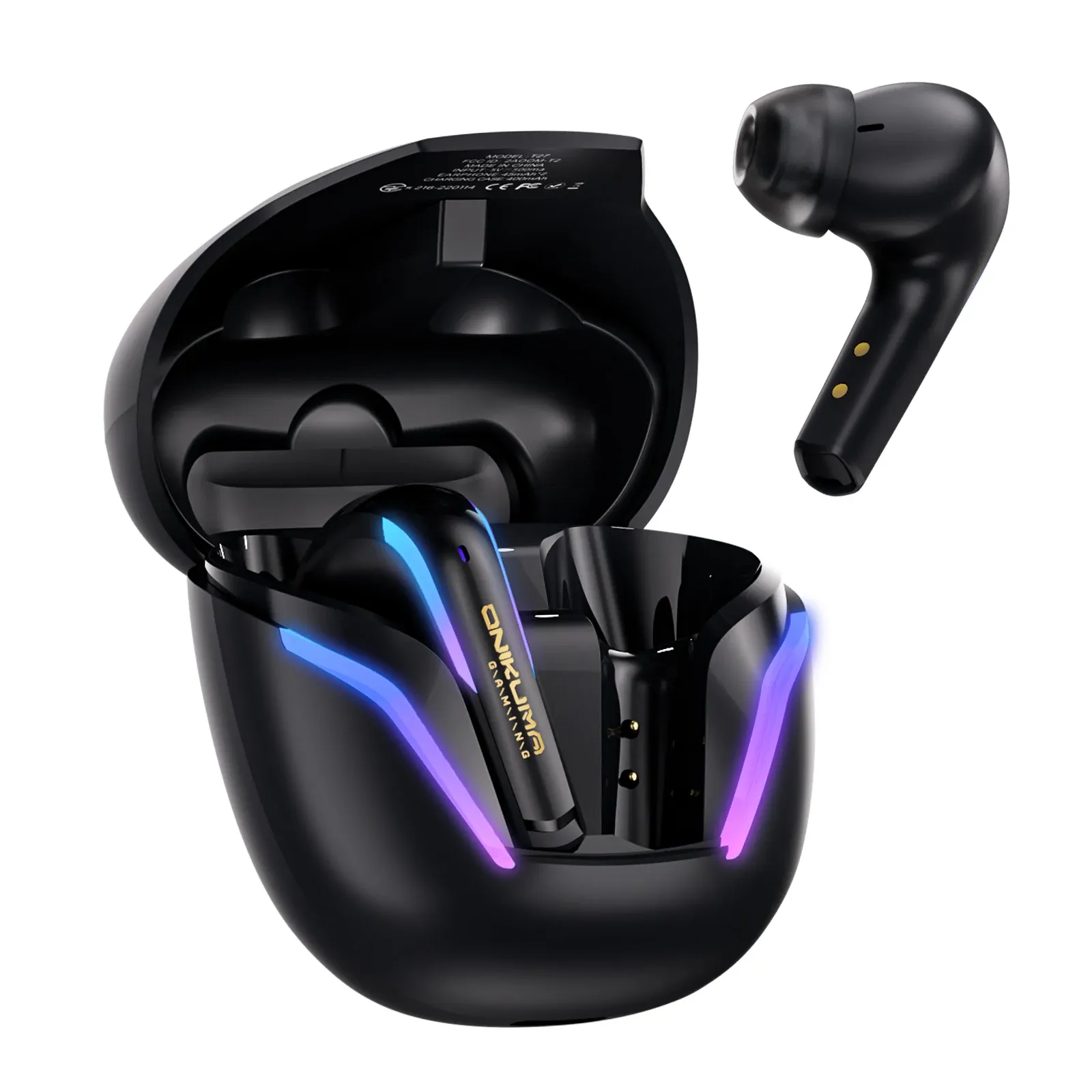ONIKUMA T27 draadloze gaming-oordopjes met RGB en lage vertraging