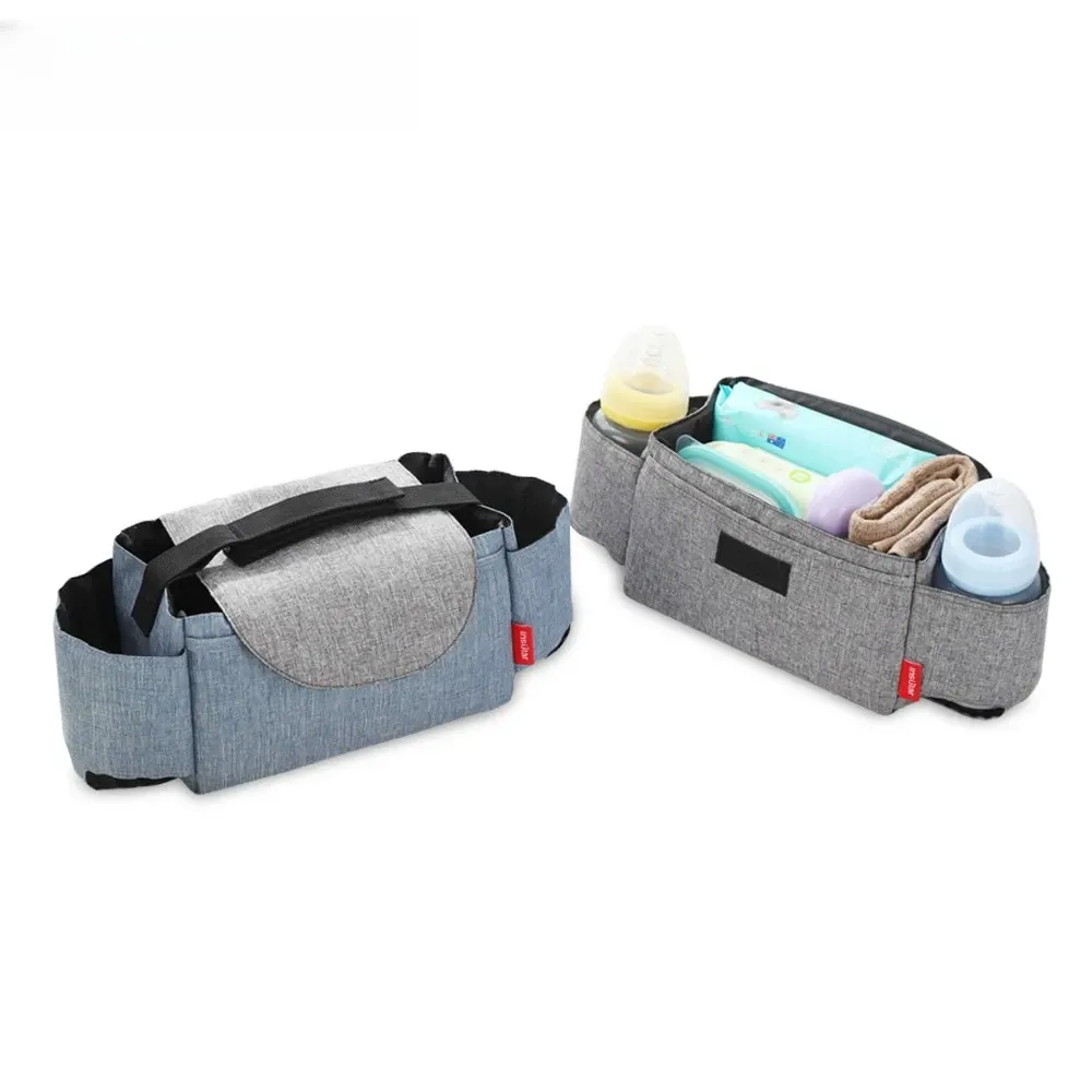 Compacte kinderwagen-luiertas met flesvak