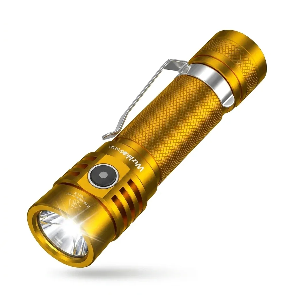 Wurkkos WK03 gouden EDC-zaklamp