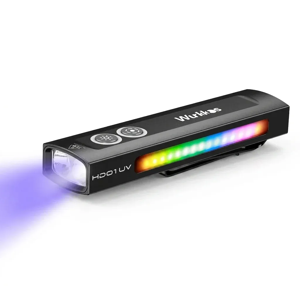 פנס Wurkkos HD01 UV שחור עם RGB