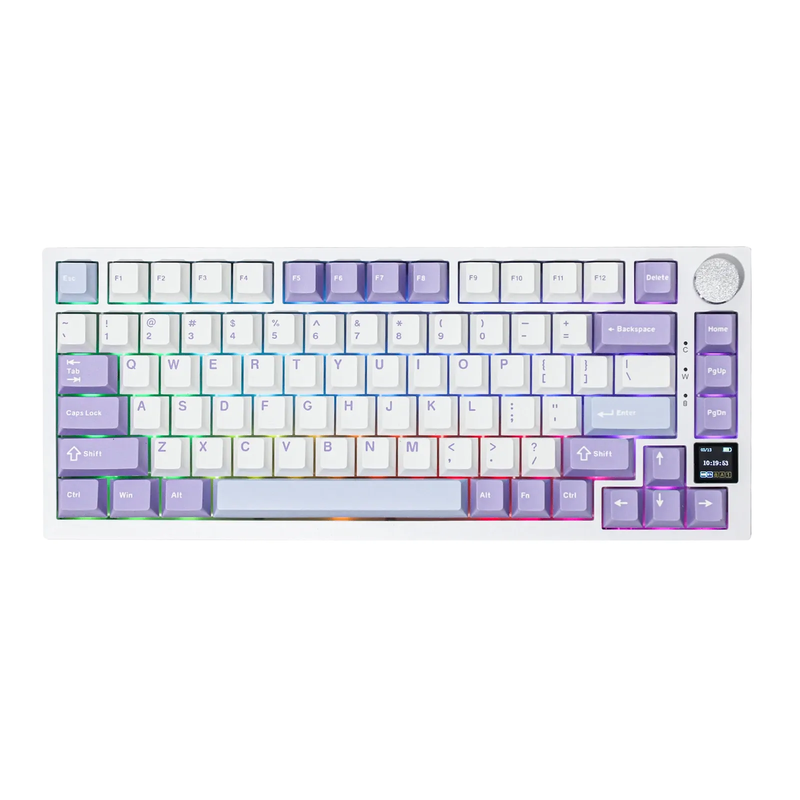 Ajazz AK820 Pro 75% mechanisch tri-mode toetsenbord met TFT-scherm