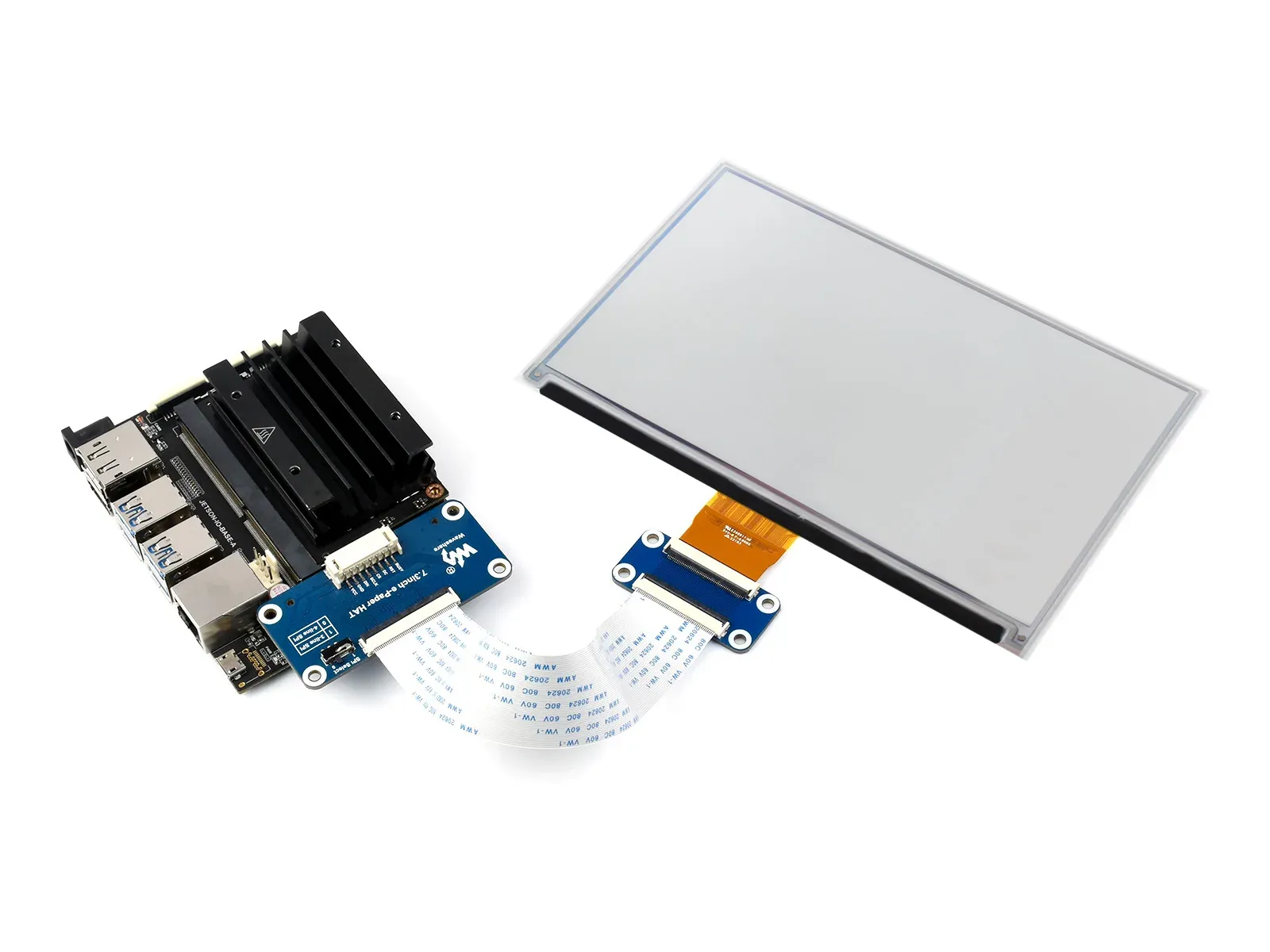 Waveshare 7,3 inch 6-kleuren e-paper display voor ontwikkelboards