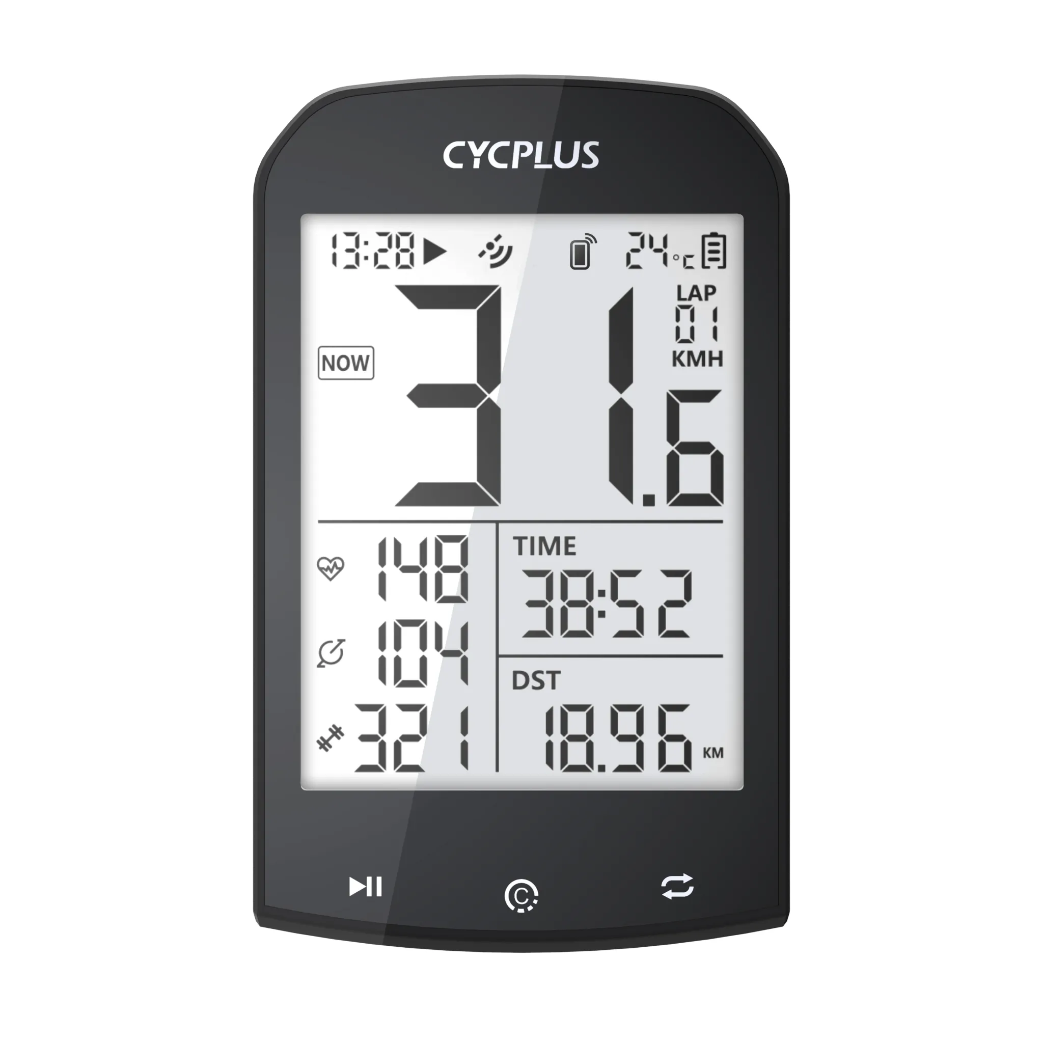 CYCPLUS M1 draadloze GPS-fietscomputer met 2,9 inch scherm