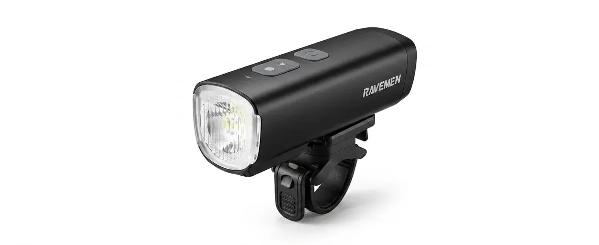 RAVEMEN K1800 slimme fietsvoorlamp zwart